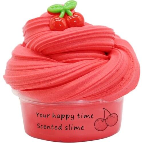 Newest DIY Slime Supplies Fruit Slime Aromatherapy Pressure Children Funny Slime Toy Gags Slime Stress Relief Anti-stress Toy f5