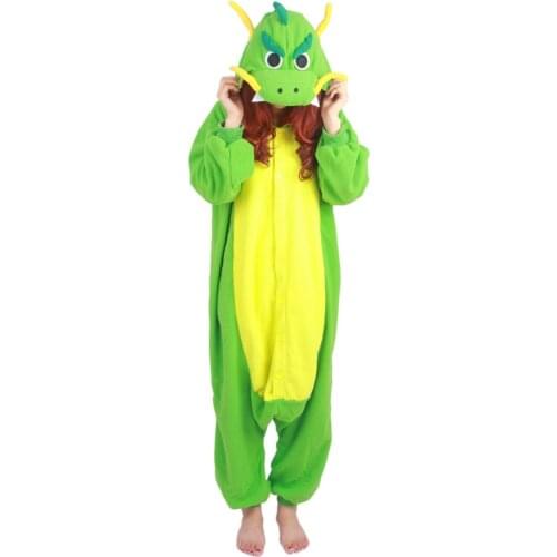 New Animal Adult Unisex Chinese Dragon Onesies Pajama Sete Pyjama Cosplsy Costumes Hooded Pajamas