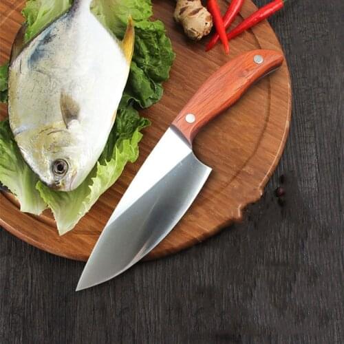 5Cr15 Stainless Steel Kitchen Fish Filleting Butcher Knife With Sheath Chefs Meat Cleaver Cooking Knives