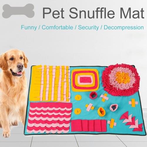 Dog Snuffle Mat Slow Feeding Dog Cat Food Mats Nosework Pet Activity Training Blanket