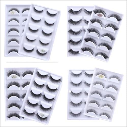 Wholesale 100 Box Lashes In Bulk Mix 5 pairs 3d Mink Lashes Natural Mink Eyelashes Wholesale False Eyelashes Makeup Lashes