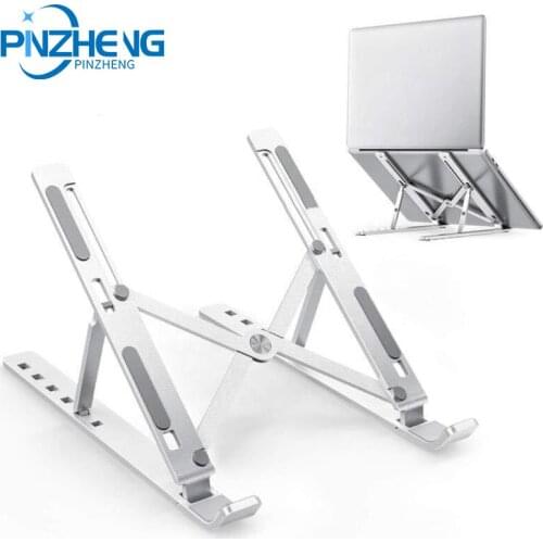 PINZHENG Aluminum Alloy Laptop Stand Invisible Radiator Non-slip Adjustable Foldable Laptop Stand For Portable Laptop Stand