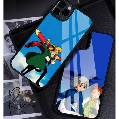 Anime Howls Moving Castle Phone Case Rubber for iPhone 12 11 Pro Max XS 8 7 6 6S Plus X 5S SE 2020 XR 12 Mini case