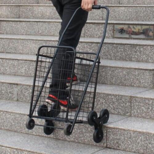 Folding Shopping Cart Grocery Large Capacity Multifunction Trolley Portable Shopping Cart Market Carro Compra Home Storage DF50G