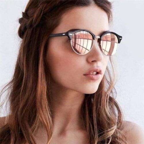 2021 New Sunglasses Men Women Brand Designer Retro Semi Rimless Half Frame Sun Glasses Classic Vintage Oculos De Sol UV400