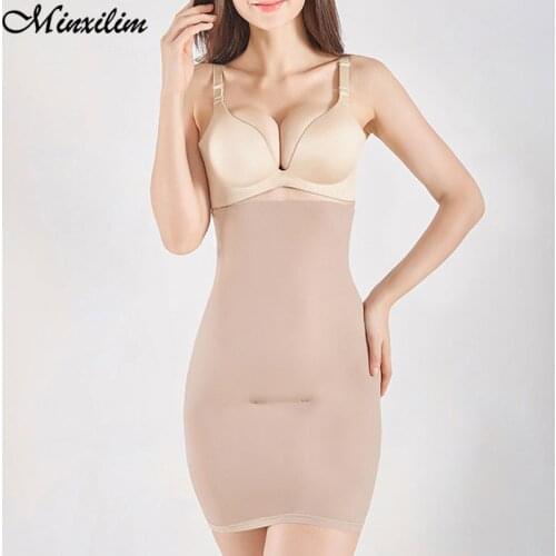 Minxilim Slimming Seamless High Waist Underwear Stretch Half Slips body Shapewear for Women Under Dresses Tummy Control Skirts