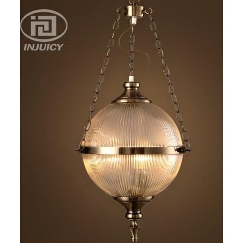Loft Vintage Industrial Edison LED Chandelier Round Glass Ball With Chain For Hotel Restaurant Cafe Bar Store Lighting