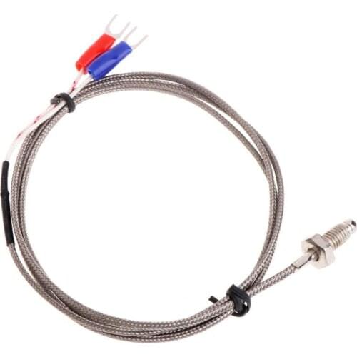 M6 Screw Probe K Type Thermocouple 1m Industrial Temperature Sensor Cable Wire
