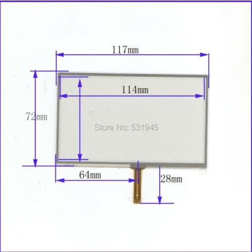 ZhiYuSun 117*72 117mm* 72mm Gps Touch Screen Digitizer Free shipping 4 line resistor Touch Screen handwritten General