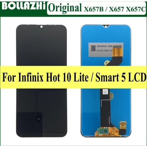 1/2pcs New 6.6inch Pantalla For infinix Hot 10 Lite X657 X657C LCD Display Touch Screen Complete For Infinix Smart 5 Mobile lcd