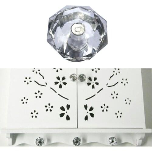 10Pcs 24mm Clear Crystal Glass Door Knobs Kitchen Drawer Cabinet Dresser Handles for home Furniture Pull Handles and Knobs
