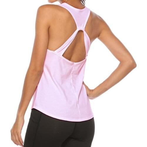 2021 Yoga Vest Sport Tank Top Women Sleeveless Backless Cross Gym Tops Athletic Fitness Vest Dry Fit T-shirt Workout Shirt