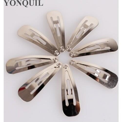 300PCS/LOT 30MM Iron Snap Hair Bow Clips DIY Hairpins Girl Clips BB Clips DIY Hair Accessories for Fascinator Hats Cap Decor