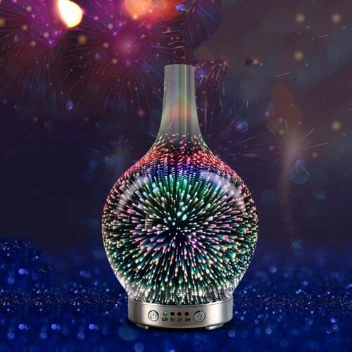 3D Essential Oil Diffuser Quiet Aromatherapy Humidifier Cool Mist with 7 Color Changing Night Light Auto Shut-Off Yoga Leisure