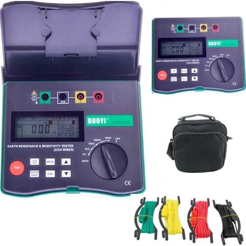 DY4300A 4 pole Earth Resistance Tester with min resolution 0.01ohm