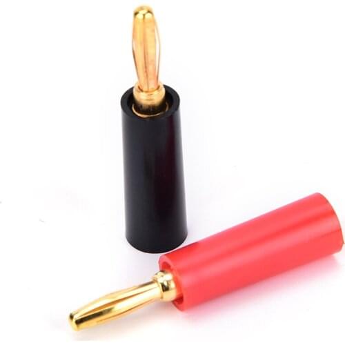 4pcs/lot Gold plated high quality speaker banana connector horn Speakers banana plug 4mm
