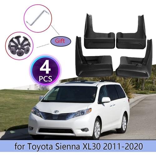 4x Mudguards For Toyota Sienna XL30 2011~2020 Cladding Splash Mud Flaps guards Mudflap Protect Accessories 2012 2013 2015 2018