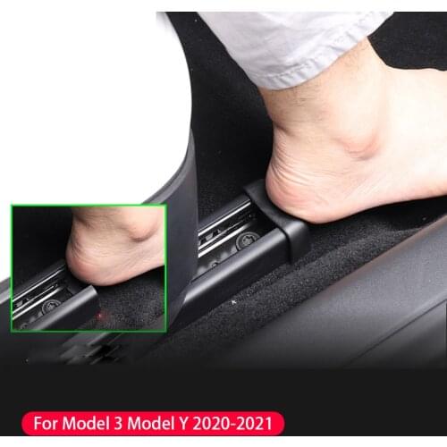 Car Interior Function Car Auto Accessories For Model 3 Model Y 2020-2021 Rear Seat Slide Rail Soft Rubber Plug Protection