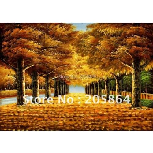 Free shipping wall hanging carpet,Autumnal Ave, art fabric picture,beautiful landscape picture
