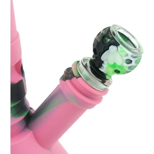 2Pcs Silicone Shisha Bowl With 14mm Titanuim Nail Hookah Bowls Tobacco Pipe High Temperature Cream Smoking Smoke Cream