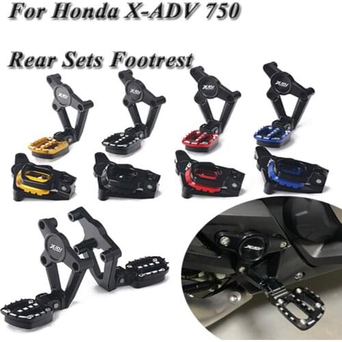 For HONDA X-ADV750 XADV 2017 2018 Motorcycle Folding Rear Foot Pegs Footrest Passenger Rear foot Set Rear Sets Articular Footpeg