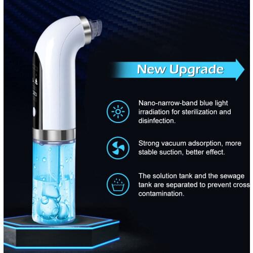Electric Small Bubble Blackhead Remover USB Rechargeable Water Cycle Pore Acne Pimple Removal Vacuum Suction Facial Cleaner Tool
