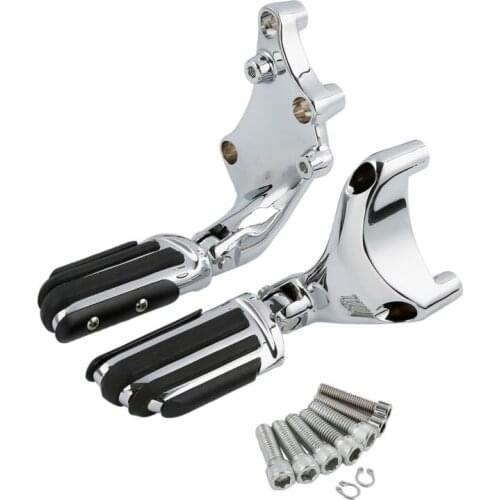 Chrome Foot peg W/Mount Brackets For Harley Iron 883 Seventy Two Forty Eight