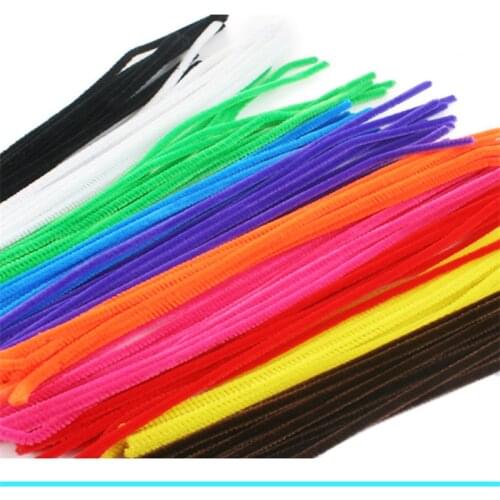 200pcs Chenille Stems Twist Wire Stems Pipe Cleaners Children Kids Handmade Education Decorative Fake Flowers & Wreaths 6*300mm
