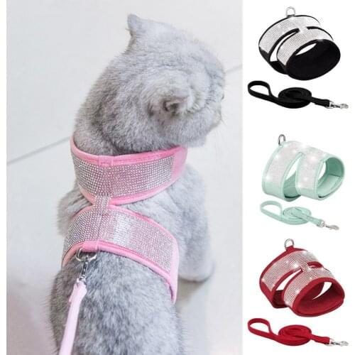 Wear-resistant Soft Texture Pet Harness Traction Rope Set Pet Supplies