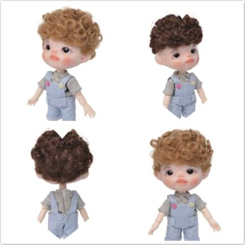 Muziwig 1/8 BJD&Kurhn doll wig soft fiber Bob Hair for 14-15cm diameter doll