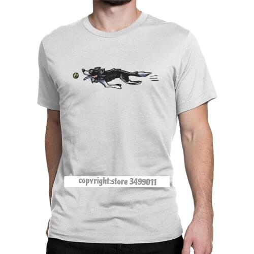 Mens Border Collie In Action T Shirts Dogs Lover Pet Collies Dog Tops Camisas Tee Shirt Harajuku Hip Hop Tops T Shirts