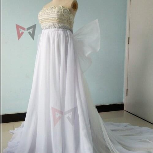 NewTsuking Usagi Cosplay Costume White Moon Dress Wings Bow Set Custom Made For Christmas Halloween Game Party