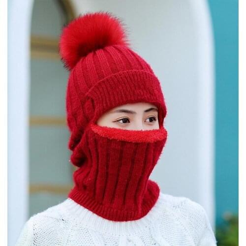 2021 New Winter Hats Skin-friendly Convenient Fashion Winter Riding Hats for Festival Female Thicking Riding Windproof Knit Hat