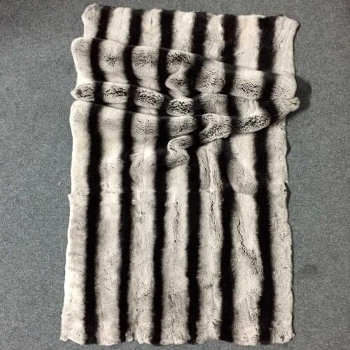 MS.Softex Natural Rex Rabbit Fur Plate Chinchilla Rex Rabbit fur Blanket Raw Material DIY Natura Fur Skins Hand Made Factory OEM