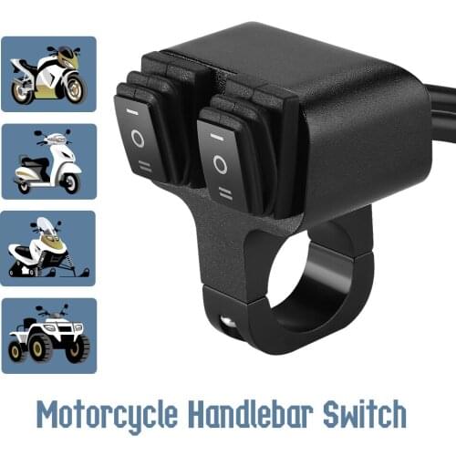 12V 16A Motorcycle Switches CNC Aluminum Alloy Handlebar Switches 2 Way Headlight Switch Waterproof Motorbike Accessories