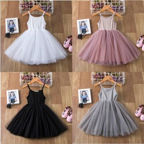 Dresses for Little Girls Tutu Dress Pink Daily Clothes Summer items Kids Clothing Sling Lace Cotton Sleeveless Sundress Vestido