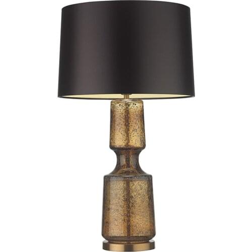 Nordic Light Luxury Clear Glass Table Lamps Bedroom Bedside Desk Lamp Post Modern Art Fabric Shade Table Lights Fixtures