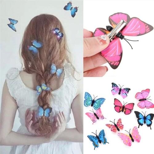 5Pcs Wedding Decoration Mini Butterfly Hair Clips Hairwear Barrette Beach Hair Accessories Women Girl Bridal Hair Clip Hairpins