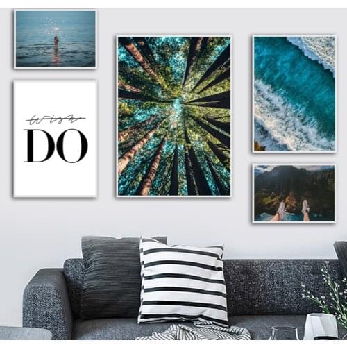 Green Forest Fireworks Quote Wall Art Canvas Painting Nordic Posters And Prints Landscape Wall Pictures For Living Room Decor
