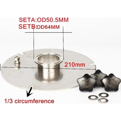 2"(OD64mm) tri-clamp stainless steel tank Boiler Distillery tank lid Tank for distillation. Boiler, Distillery tank lid