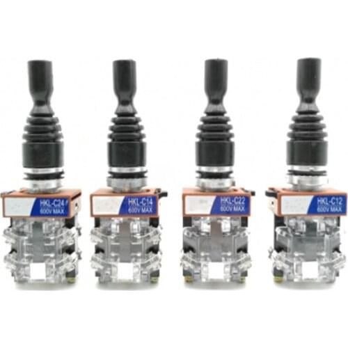 22mm Joystick Switch Momentary 4 position 4NO self Latching Spring Return Wobble Stick Monolever Rocker Cross Switch HKL-C24