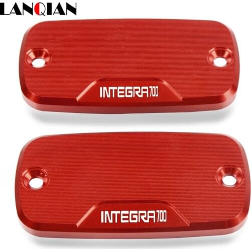 Motorcycle CNC Aluminum Front Brake Reservoir Cap & Clutch Fluid Reservoir Cap Cover moto For Honda Intergra 700 2012 2013