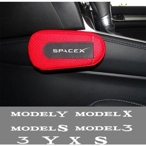 Car soft leather leg pads knee pads seat support Accessories For Tesla Model 3 Model S Model X Model Y P90D car accessories
