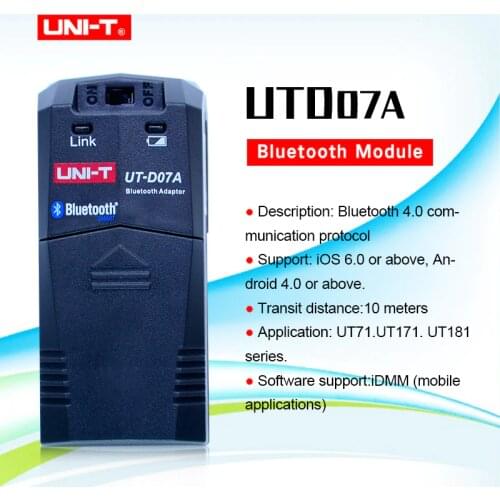 UNI-T UTD07A bluetooth module for UNI-T UT181A , UT171A and UT71E digital multimeters Bluetooth adaptor