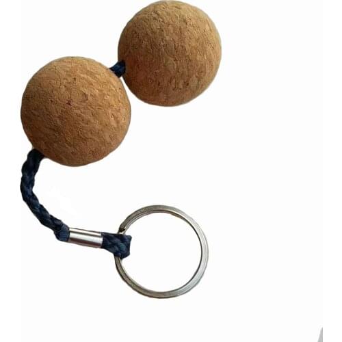 2 Balls Cork Keyring Keychain Buoyant Key Ring Key Holder Float Cool Gift for Diving Swimming Kayak Canoe