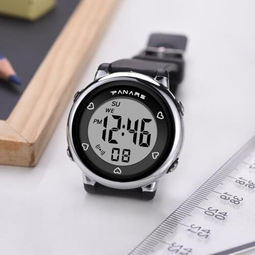 RGTOPONE Hot Colorful Luminous LED Childrens Watch Waterproof Alarm Multi-functional Electronic Watch Students Kids Girl Clock