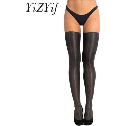 YiZYiF Womens Long Schoolgirl Stockings Anti-skid Soft Sheer Compression Elasticity Thigh High Silk Long Stockings Sexy Costume