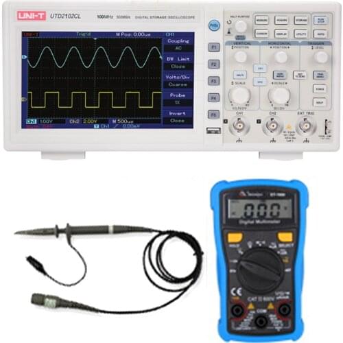 Digital Storage Oscilloscope 2 channels,250Ms/s / 500Ms/s Sampling come with multimeter and High pressure probe
