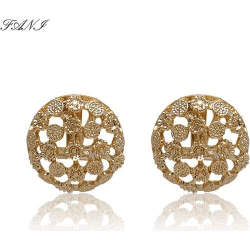 Fani Wholesale Fashion Vintage Metallic Geometric Earrings for Women and Girls Party Charm Gold Colorful brand Drop Earring