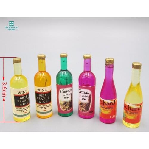 Mini Wine bottle Simulation food kitchen toys fits BJD\SD doll house accessory